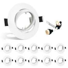 HiBay 10x LED Downlights GU10 Recessed Ceiling Lights Spotlights Round White Spot Light Fittings Indoor 240V