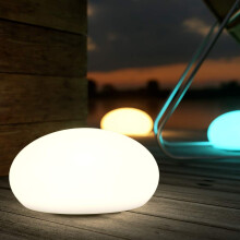 Shapelights Indoor Outdoor USB Chargeable Solar Powered Colour Changing Mood Lights (Mini Pebble 24cm)