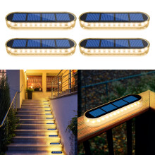YiLaie Solar Decking Lights, Solar Step Lights, IP68 Waterproof Solar Lights Outdoor Garden for Driveway Walkway Deck Pathway Yard Stair Fence Decora