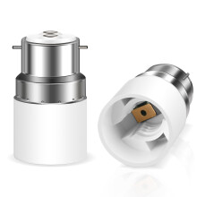 B22 to E14 Socket Converter, Bayonet to Small Screw Socket Adapter, AC 110-240V, BC to SES Lamp Base Adapter, for LED Bulbs, Incandescent, Halogen Bu