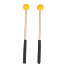 1Pair Marimba and Tongue Drum Mallets Rubber Head Wooden Handle Ergonomic Durable Percussion Sticks
