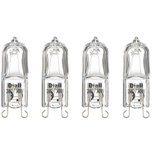 DIALL G9 30W HALOGEN CAPSULE LIGHT BULB, PACK OF 4