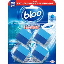 Bloo 3in1 InCistern Toilet Blocks Original Pack of 4 Limescale Remover Cist