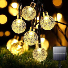 Lezonic Solar Garden Lights Outdoor, 5M/16Ft 30LED Solar Fairy Lights Waterproof, 8 Modes Decorative String Lights for Garden, Patio, Yard, Wedding,