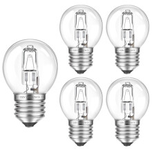 SCNNC G45 E27 Golf Ball Bulb 42W Dimmable AC 230V, Warm White 2700K E27 Light Bulb Clear Round Screw Bulb for Chandeliers, Wall Lamps, Floor Lamps, P