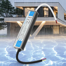 SUCIKORIO 24V 150W LED Transformer Waterproof IP67, Ultra Slim LED Driver 240V AC to 24V DC 6.25A 150 Watt Quiet Low Volt Converter LEDs Power Supply