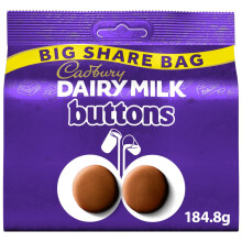 Cadbury Dairy Milk Giant Buttons Chocolate Big Share Bag 1848 g Pack of 1