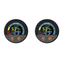 2X Waterproof IP67 Battery Tester 10-100V with 100A Shunt Saving Capacity Monitor V/A/SoC/Ah for Lithium, LiFePO4