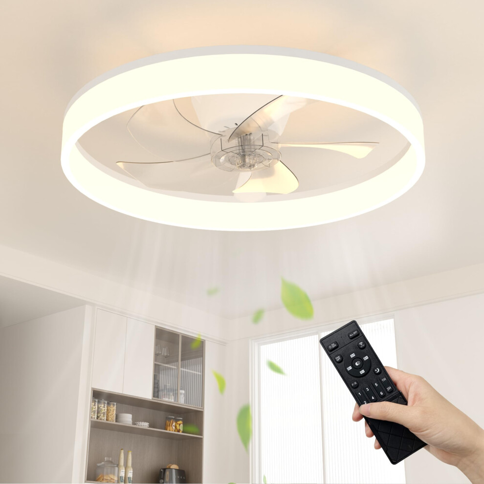 Niorsun 50Cm Ceiling Fans With S And Remote, 6 Speeds Modern Smart Led Ceiling Fan 3000K-6500K Dimmable Quiet Fan S Ceiling For Bedr Light 88792811