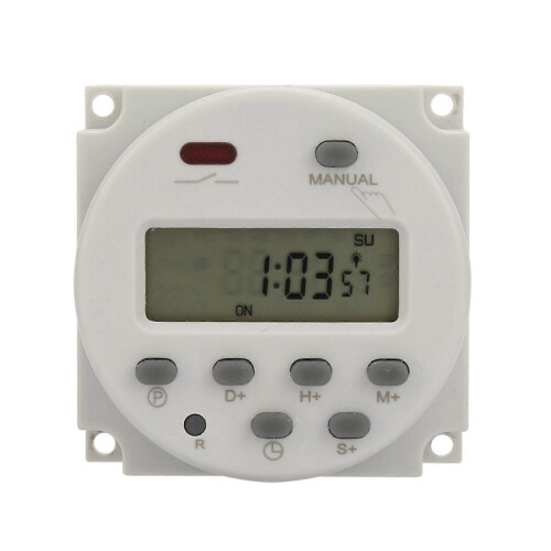 Small Type 7 Days Programmable Digital Displayed Timer Switch 1S~168h 5VA(5V DC) 1