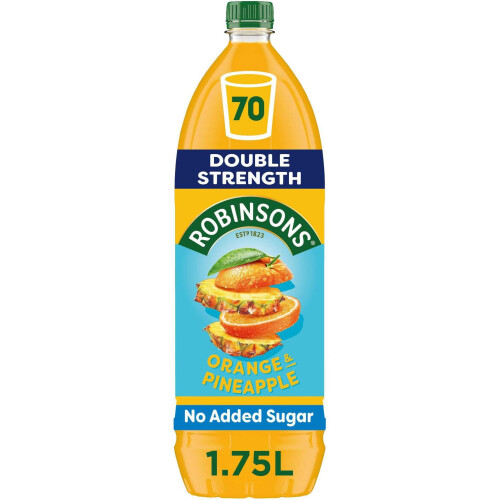 Robinsons Double Strength Orange  Pineapple No Added Sugar Fruit Squash 175