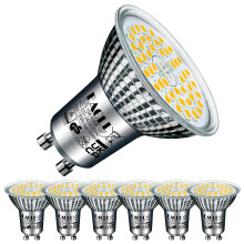 EACLL GU10 LED Bulb Neutral White 10W Equivalent 140W Halogen, 6-Pack, 1050 Lumens 4000K, AC 230V No Flicker Spotlight, Wide Beam 120 Spot, Non-Dimm