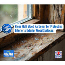 Siramico Hardener for Rotted Wood 500ml Clear Deep Penetrating Wood