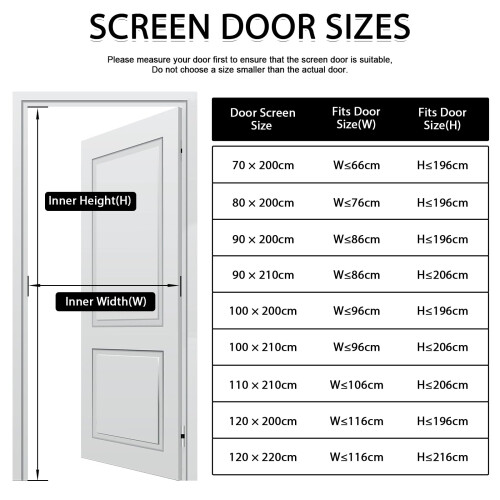 YRH Magnetic Fly Screen Door (100x200cm, White) 1