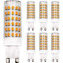 ZHENMING G9 Dimmable LED Bulb 9W Equivalent 60W- 80W Halogen Bulb Warm White 3000K, 220V-240V, 6-Pack