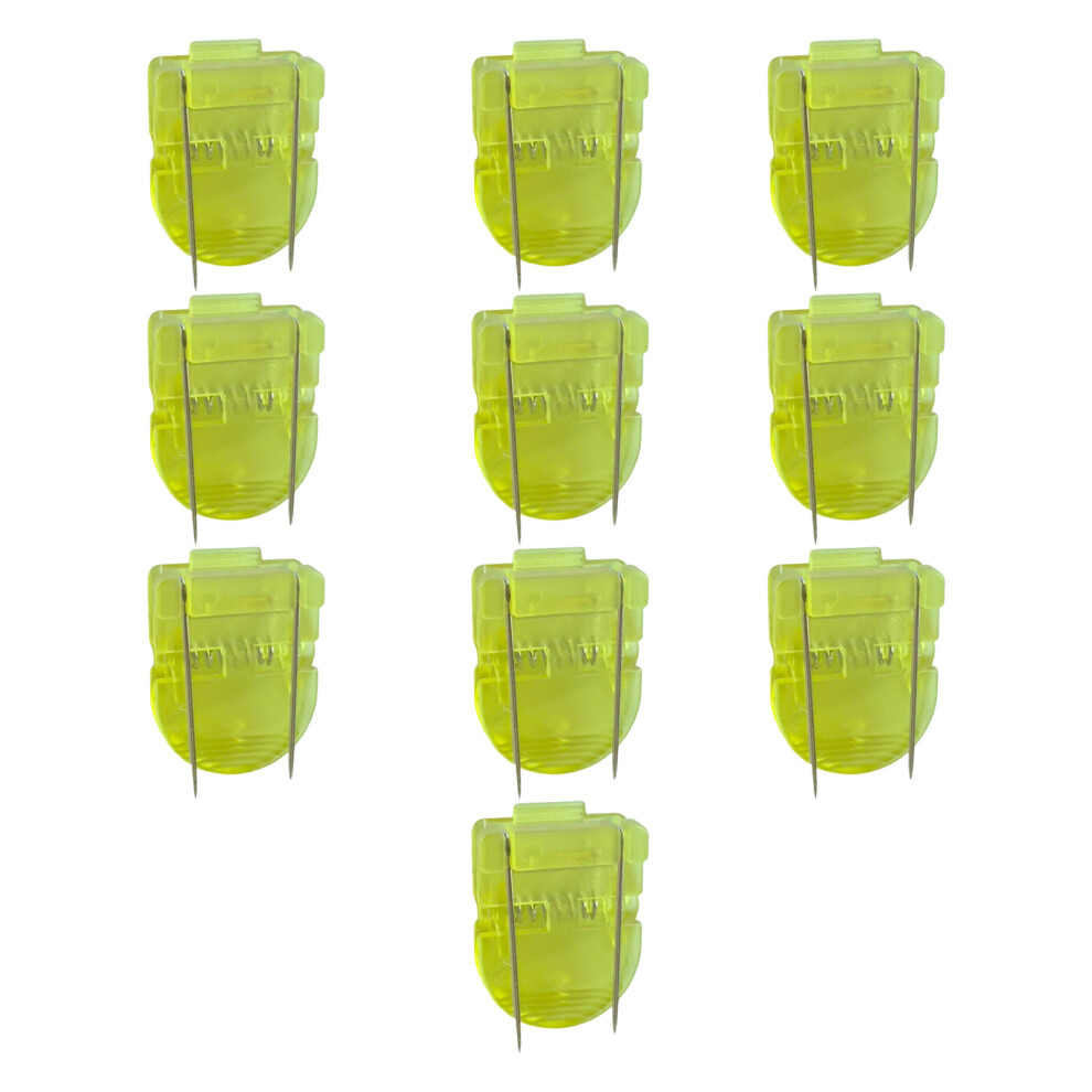 Stable Square Shape Binders Clip Plastic-Transparent Yellow 7627001387447