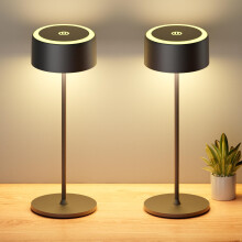 TYEE Rechargeable Cordless Table Lamp, Portable Dimmable LED Desk Light 3000-6000K, 5500mAh Touch Lamp for Indoor/Outdoor with USB-C, Aluminum Table