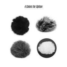 Clip-on Lavalier Microphone Windscreen Furry Windshield Mic Muff Compatible with Boya M1 and Other Most Lapel Microphones