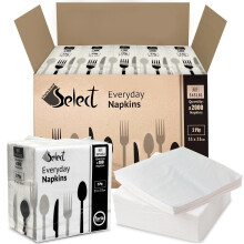 Select White Paper Napkins 20 x 100 packs 2Ply Disposable Table Napkins S