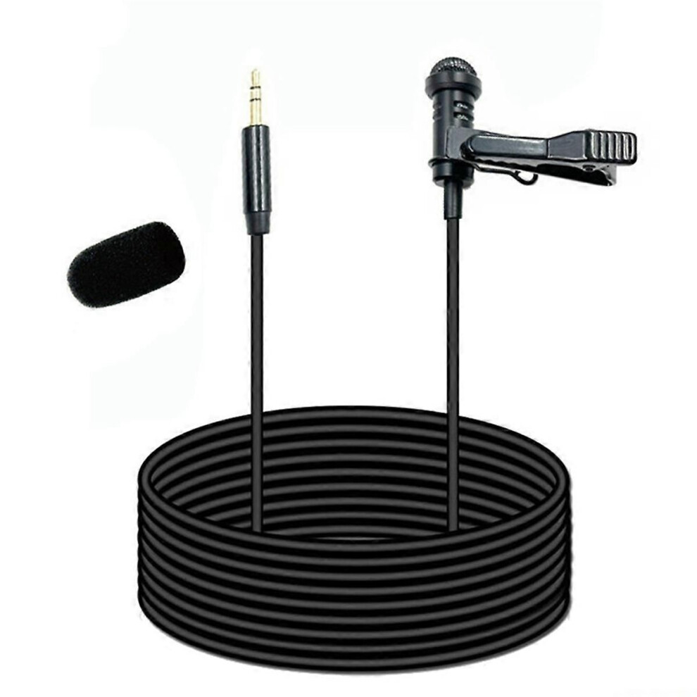 3.5Mm Lavalier Microphone Lavalier Mic Clip-On External Buttonhole Microphones For Microphone 1.5M 9152359531382