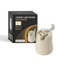 LEDSone Ceramic Porcelain Lamp Holder, E26 E27 Edison Screw Heat Vintage Lamp Light Bulb Holder, Ceramic Light Socket Incandescent, LED Bulbs Replace