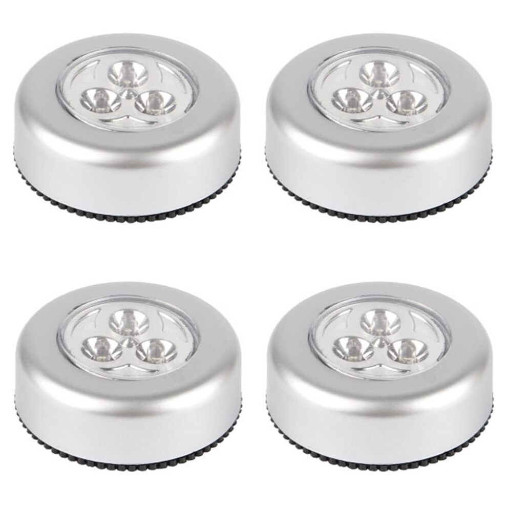 Lnjbabao 4 Pieces Touch Led Battery S - Indoor Stick-On Push For Closets, Cabinets, Counters Or Utility Rooms Light 59683186