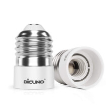 DiCUNO E27 to E14 Socket Adapter, Screw to Small Screw Converter, ES to SES Adopter, Max Wattage 200W, 0~250V, 165 Degree Heat Resistant, 2-Pack
