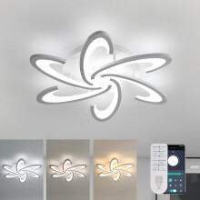 Dorlink LED Ceiling Light Dimmable, Modern Ceiling Lights Living Room with Remote Control/APP, 54W 4860LM 3000K-6500K LED Ceiling Lights for Bedroom,