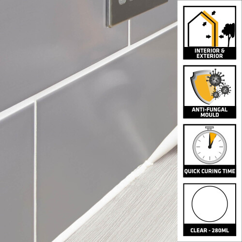 Everbuild Everbuild General Purpose Silicone Sealant – Waterproof – Suitable for Interior 1