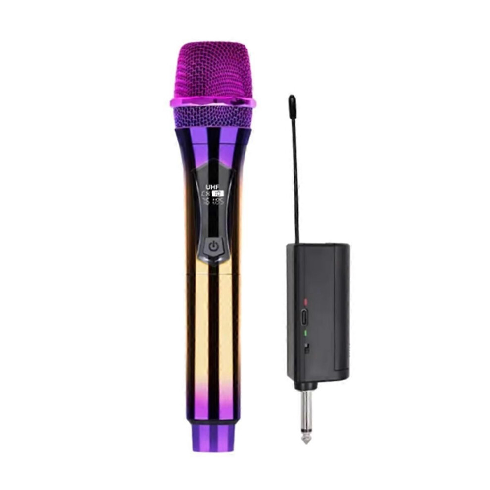 Dual Channel Karaoke Streaming Wireless Mic Handheld Microphone With Rechargeable Receiver For Singing Karaoke Ktv A 9152359531665