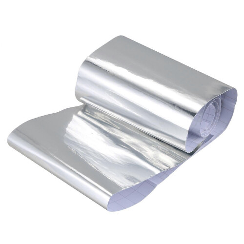 Chrome Mirror Vinyl Film Wrap Sticker Decal Stretchable Reflective 152x20cm silver 2