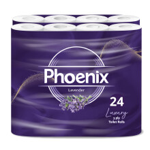 24 Phoenix Soft Lavender Fragranced Luxury Toilet Rolls Bulk Buy Quilted W