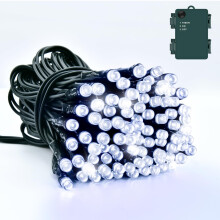 Dalugo Fairy Lights Battery Operated, 3M 30 LED Cool White Battery Christmas Lights with Timer, IP65 Waterproof String Lights Battery Powered for Ind