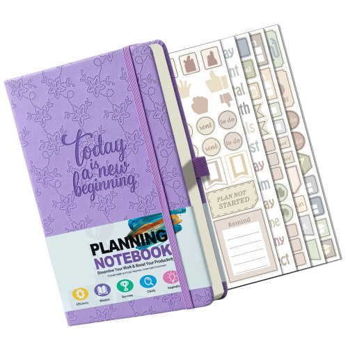 2026 Daily Planner Organizers Notebook Work Planner For-Purple