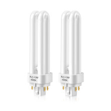 GlintBay 13W GX24Q-1 CFL Bulb, G24q 1 Compact Fluorescent Lamp, 4000k Natural White Gx24q-1,2U Shade 4 pin Energy Saving Bulb, AC220-240V
