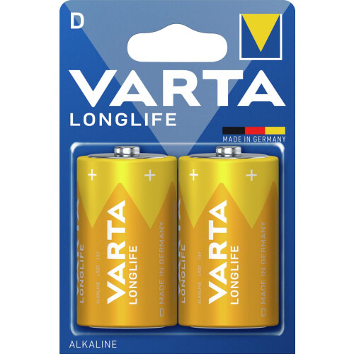 Varta Varta Longlife Extra Batteries D Alkaline 1.5 Volt 2 Pack 1