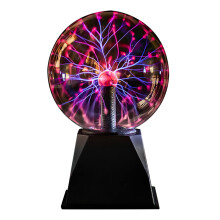 Riserva 6 Inch Magic Plasma Ball, Touch and Sound Sensitive Globe Plasma Lamp, Plug in Sphere Night Light, Magic Light for Decorations, Bedroom, Part