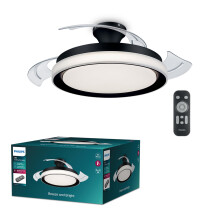 Philips LED Bliss DC Fan Ceiling 28W+35W TW Black