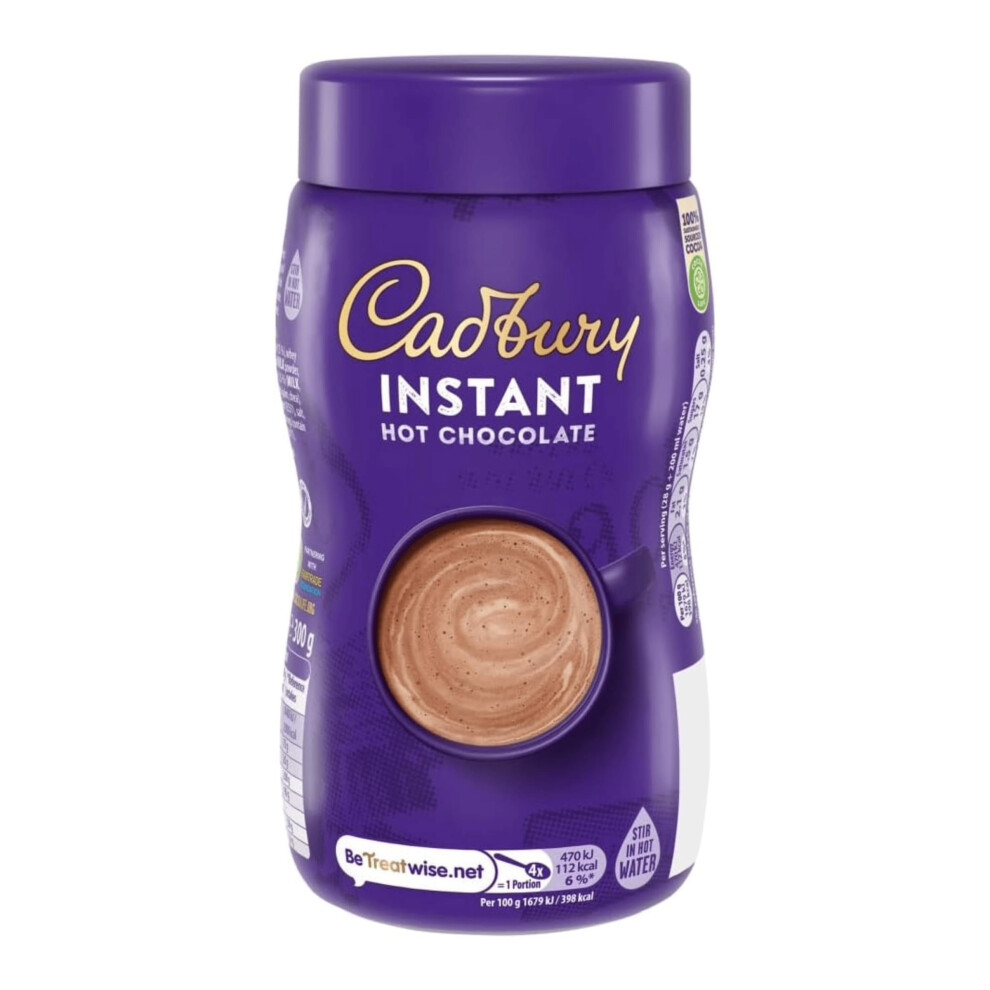 Cadbury Instant Hot Chocolate, Quick And Easy Hot Chocolate Mix, Approximately 11 Servings, 300 G (Pack Of 1)