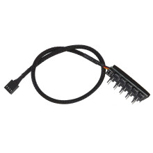 To5-splitter voor moederbordventilatoren, PWM-ventilatorhub met zelfklevende achterkant voor eenvoudige installatie, brede compatibiliteit garandeert