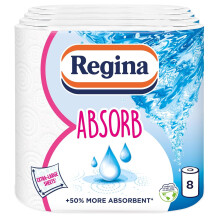 Regina Absorb Kitchen Towels – 8 Rolls Per Pack, Super Absorbent 2-ply Kitchen T
