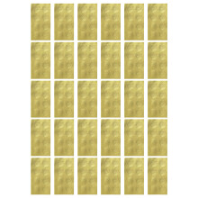 Pack of 30 Delicate Round Golden Design Adhesive-Rose