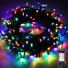 CHOIGN 20M 200 LED Christmas Tree Lights, 8 Modes Outdoor Fairy Lights Plug in, Waterproof Outdoor String Lights Mains Powered for Bedroom, Garden, P