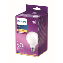 Philips LED Premium Frosted G93 Globe Light Bulb [E27 Edison Screw] 7W - 60W Equivalent, Warm White (2700K), Non Dimmable