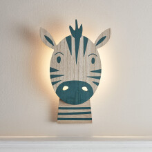 Lights4fun Battery Operated LED Zebra Children's Wall Light Kids Bedroom Nursery Decoration with Remote and Timer