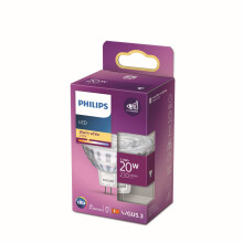 Philips LED GU5.3 Bulb, 20 W, Reflector, Silver, 36 Rotation, Warm White
