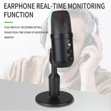 Wired USB Microphone Professional Condenser Microfone compatible for Computer Recording Laptop Studio Game Singing Live Recording