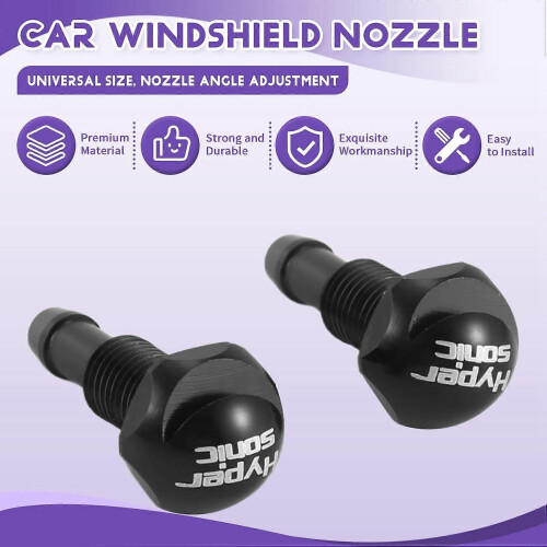 HYPERSONIC 2Pcs Car Universal Windshield Wiper Washer Spray Nozzle 1