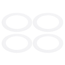 PATIKIL 4 Packs Home Lighting Ceiling Medallions 3.86" ID and 7.72" OD, Metal Flat Round Goof Plate Cover Ring Decorative Trim for Hanging Pendant Li