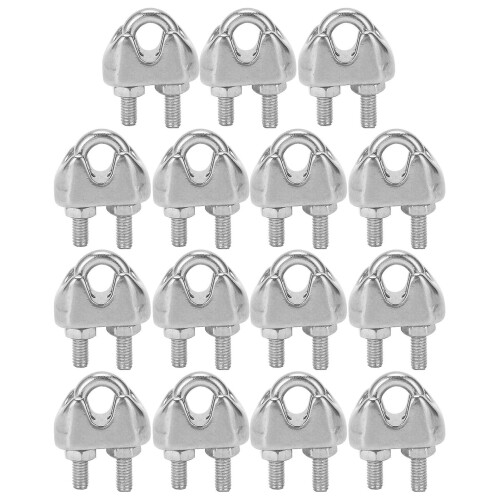15er-Packung M2 1/16" Edelstahl-Kabelbinder mit U-Bügel